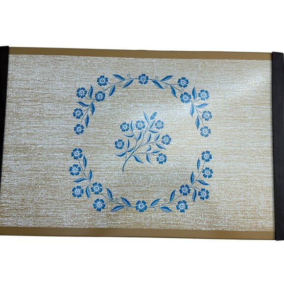 Vintage Warm-O-Tray Electric Food Warmer With Blue Floral Design By Atlantic Pre - Picture 5 of 14